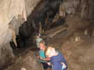 Tourists descend Lewis and Clark caverns