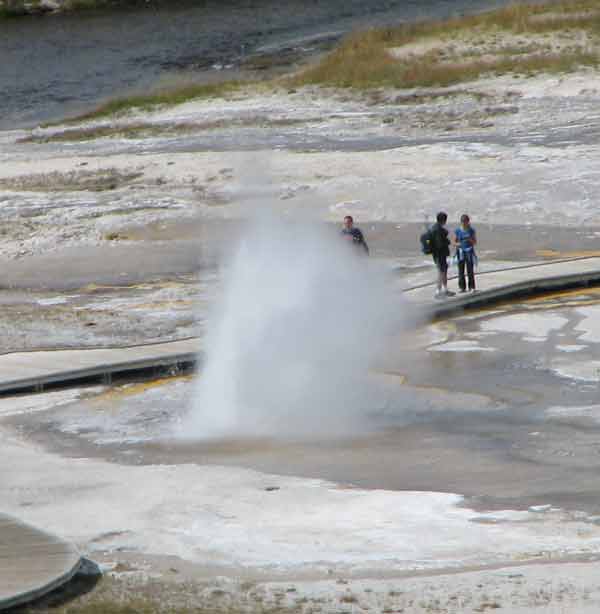 Old Faithful Geyser, from the Lodge